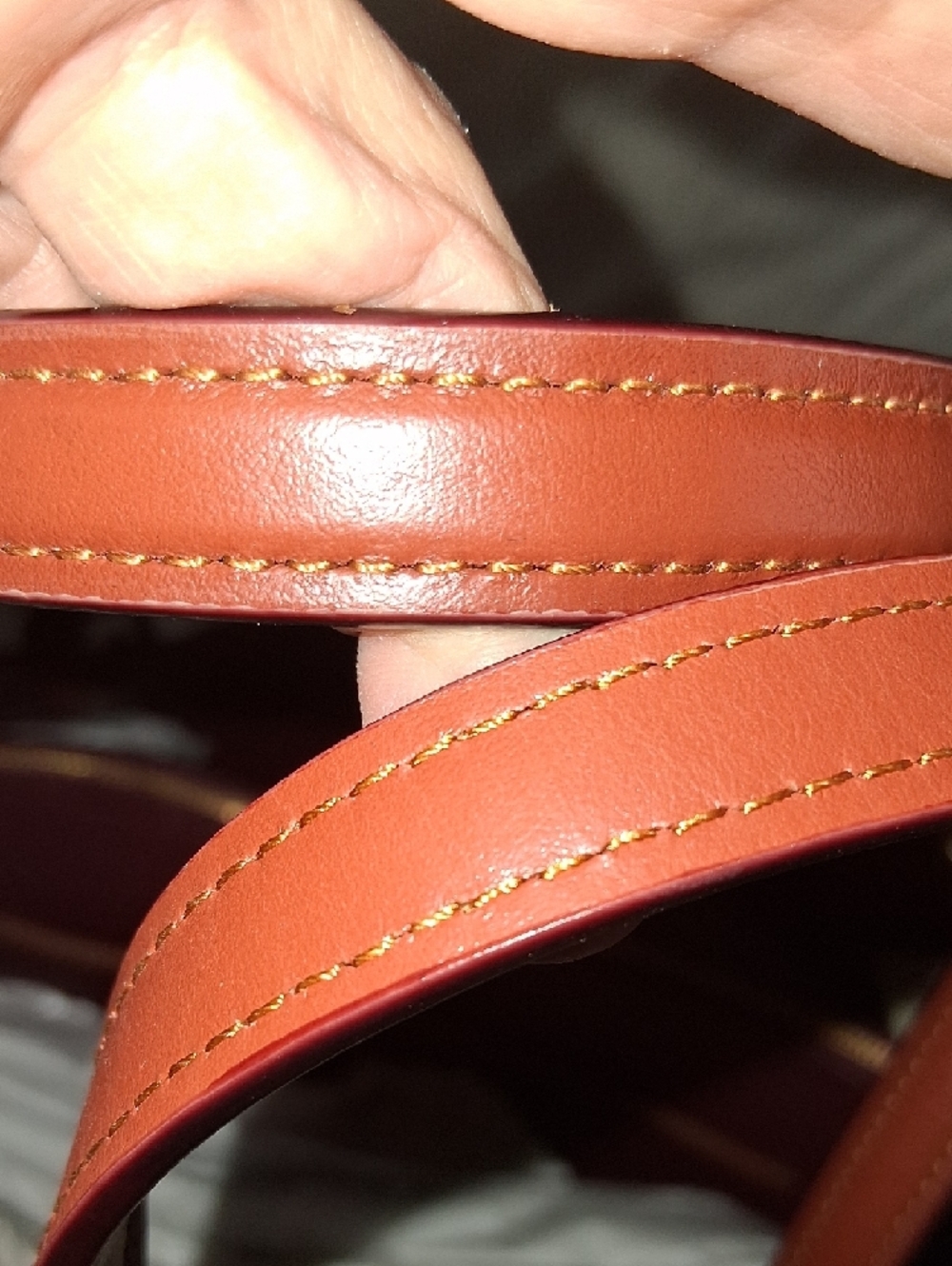 Coach Brown Signature Canvas Shoulder Tote with Leather Trim - Picture 7 of 11